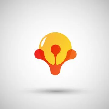 Abstract yellow light on a white background Stock Illustration