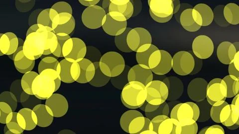 Abstract yellow lights bokeh pattern on black background イラスト素材