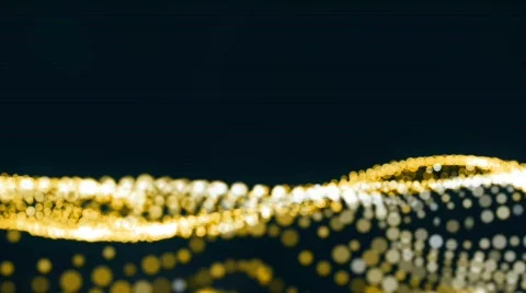 Abstract yellow lights wave Stock Footage 678089