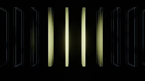 Abstract Yellow Lines Motion Background 4K Seamless Loop - Digital Data Flo.. Stock Footage 347200964