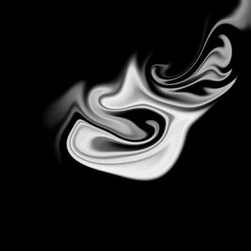 Abstract yellow liquid background with dynamic fluid waves on black Stock Illustration