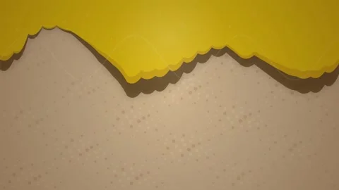 Abstract Yellow Liquid Splash Waves Over Textured Background with Bubbles Stock Footage 346660601
