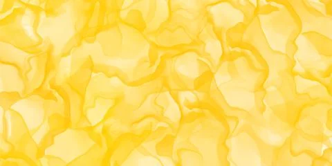 Abstract yellow marble fluid painted background. Alcohol ink or watercolor art Stock Illustration