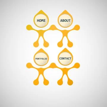 Abstract yellow men on a white background Stock Illustration