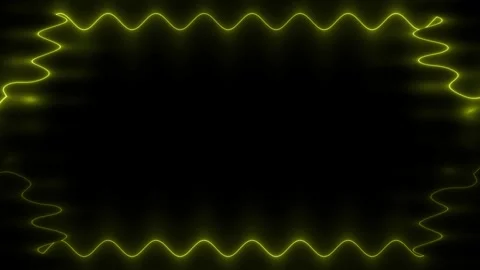 Abstract Yellow Neon Frame Stock Footage 284399722
