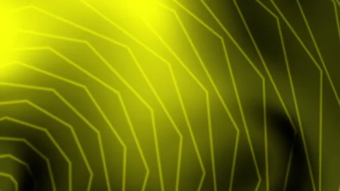 Abstract Yellow Neon Geometric Network Pattern Glowing Light Effect Stock Footage 339698127