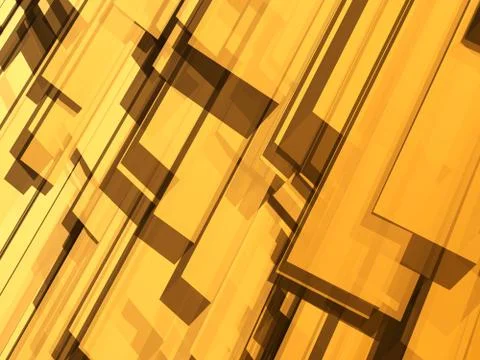 Abstract yellow object Stock Illustration