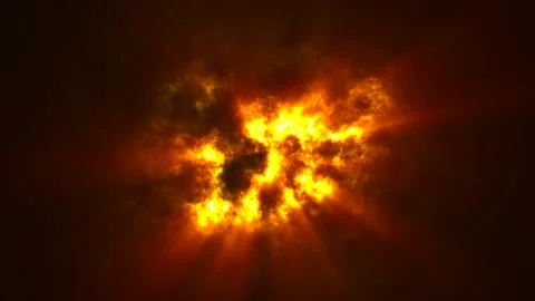 Abstract yellow orange cloudy overcast sky and sun rays in bad weather, abs.. 스톡 동영상 230023266