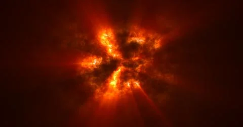 Abstract yellow orange cloudy overcast sky and sun rays in bad weather, abs.. Stock Illustration