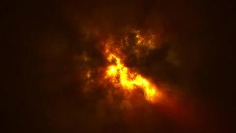 Abstract yellow orange cloudy overcast sky and sun rays in bad weather, abs.. Stock Illustration