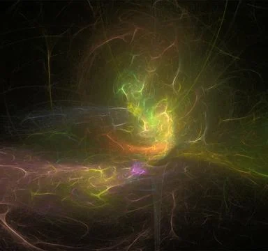 Abstract yellow-orange glowing pattern on a black background, lightning 스톡 일러스트