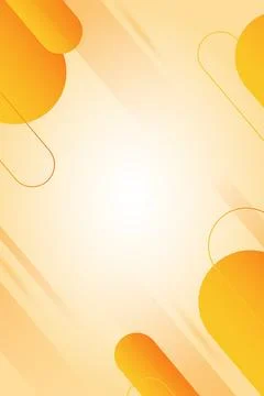 Abstract Yellow Orange Gradient Background with Geometric Shapes Stock Illustration