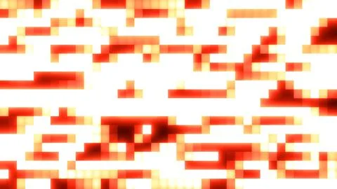 Abstract yellow orange retro pixel hipster digital background made of movin.. Stock Illustration