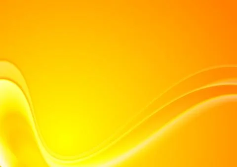 Abstract yellow orange wavy vector background 스톡 일러스트