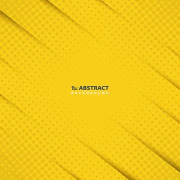 Abstract yellow of paper cut pattern with halftone modern decorating design Stock Illustration