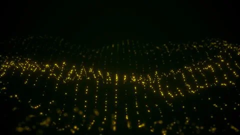 Abstract yellow particles background Stock Illustration