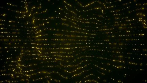 Abstract yellow particles background Stock Illustration