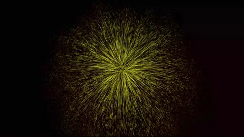 Abstract yellow particles dynamic motion clip. Stockbeeldmateriaal 332089430