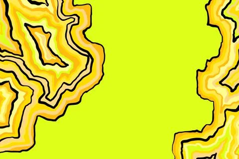 Abstract yellow pattern. Agate slice ripple texture imitation. Vector Illustrazione stock