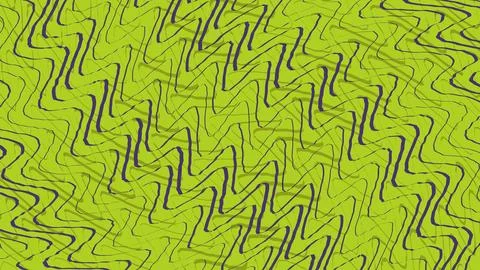 Abstract yellow pattern with blue wavy lines Illustrazione stock