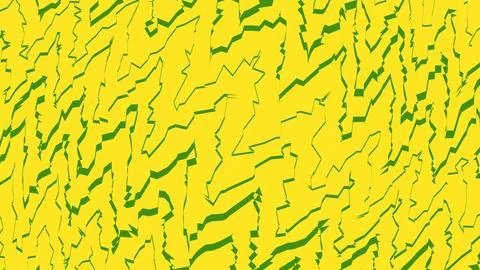Abstract yellow pattern with green zigzag lines イラスト素材