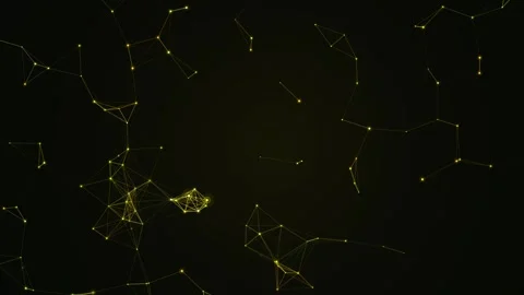 Abstract Yellow Plexus Network Loop Background Stock Footage 344131940