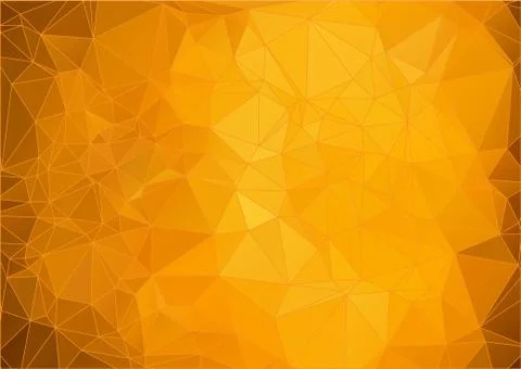 Abstract Yellow polygonal background Stock Illustration