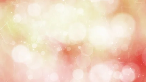 Abstract yellow red bokeh with lines and dots movement Stock Footage 124653499