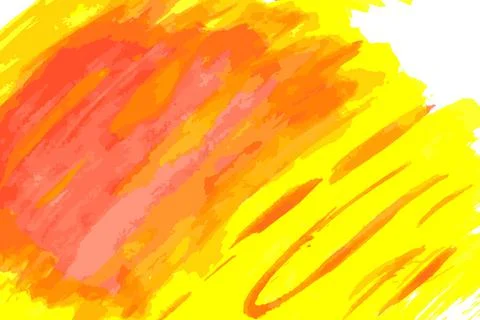 Abstract yellow-red vector background. Watercolor illustration. Stock Illustration