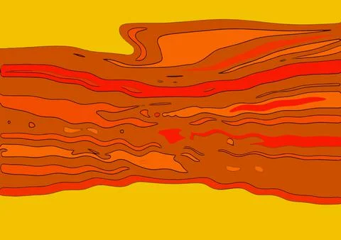 Abstract yellow red vector background motion hypnotic psychedelic design, pat Stock Illustration