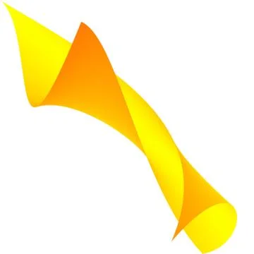 Abstract yellow roll Illustrazione stock