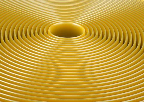Abstract yellow round circles background 3d render イラスト素材