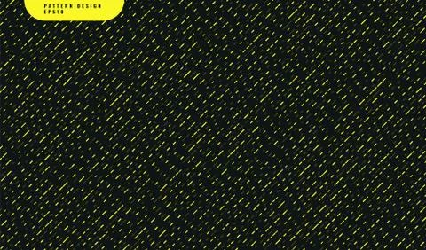 Abstract yellow rounded shape diagonal pattern on black background Stock Illustration