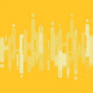 Abstract yellow rounded shapes lines transition background with copy space. E Stock Illustration