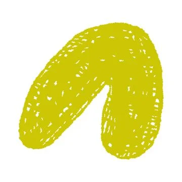 Abstract Yellow Shape Isolated on White Background Stockillustratie