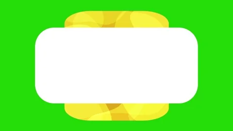 Abstract Yellow Shape with White Text Banner Stock Footage 332751216