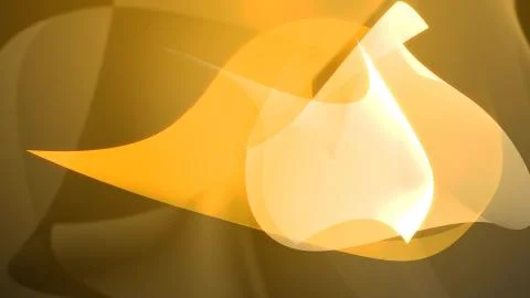 Abstract yellow shapes background composition - 3d illustration Stock Illustration