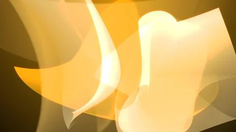 Abstract yellow shapes background composition - 3d illustration Illustrazione stock