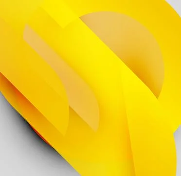 Abstract yellow shapes overlap, creating dynamic composition. Gradient shades Stockillustratie