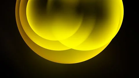 Abstract yellow shapes overlap, creating soft glow against black background. 스톡 일러스트
