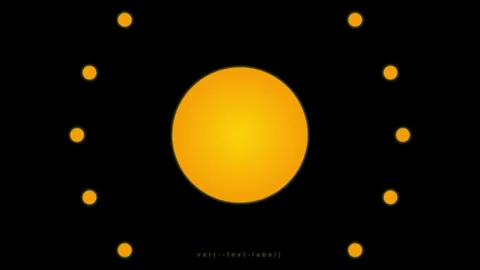 Abstract yellow shapes pulsating and rotating motion graphic Stock Footage 345014156