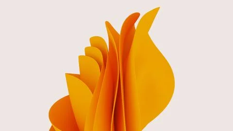 Abstract yellow shapes wavy 3d color fabric. Cloth wave background. Stock-Illustration