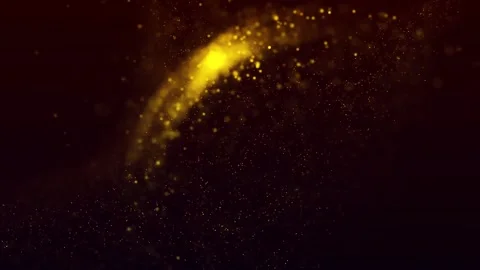 Abstract Yellow Shining Particles Motion Background Loop Stock Footage 201827434