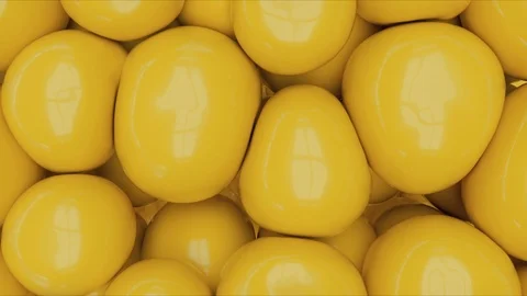 Abstract Yellow Spheres Background, 3d Loopable Animation 4k Stock-Footage 123000656