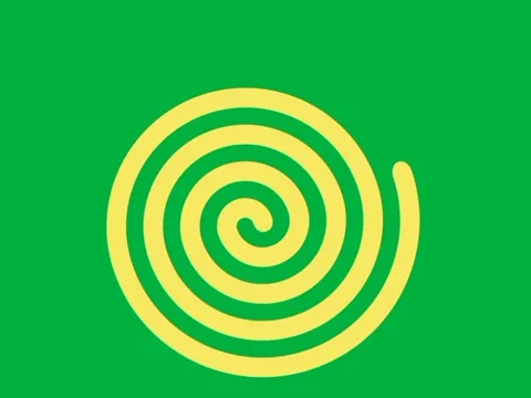 Abstract yellow spiral animation Stock Footage 323992765