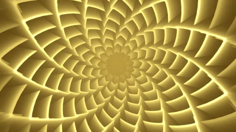 Abstract Yellow Spiral Rotating Grid Background Vídeo Stock 240633417