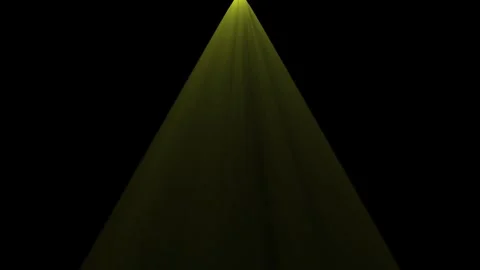Abstract Yellow Spotlight Beam Dark Background Stage Lighting Effect video Stock Footage 338371810