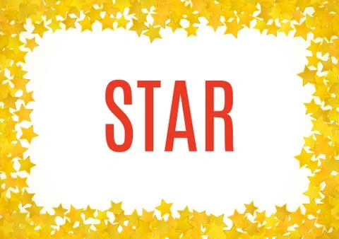 Abstract yellow star background. Vector illustration Stock Illustration
