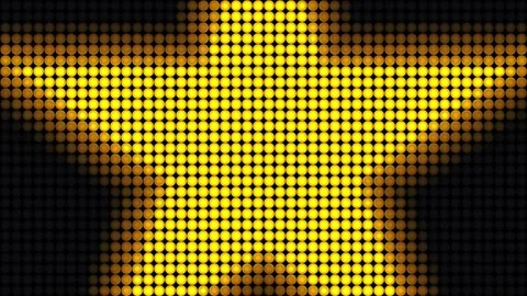 Abstract Yellow Star Shape Lights Motion Background Loop Видео 183133579