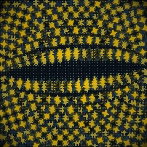 Abstract Yellow Starburst Halftone Pattern Background with Dark Center Stock Footage 347810501